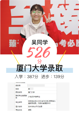 吴同学 - 艺考生文化课提升至450分以上
