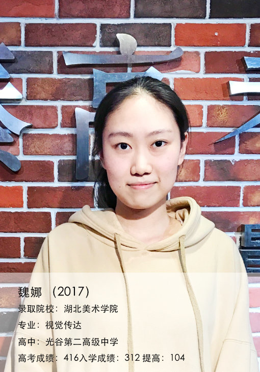 魏同学（2017） 录取院校：湖北美术学院