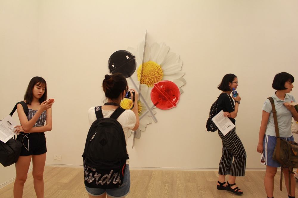 美术生观看画览