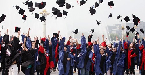 武汉艺术生毕业合影