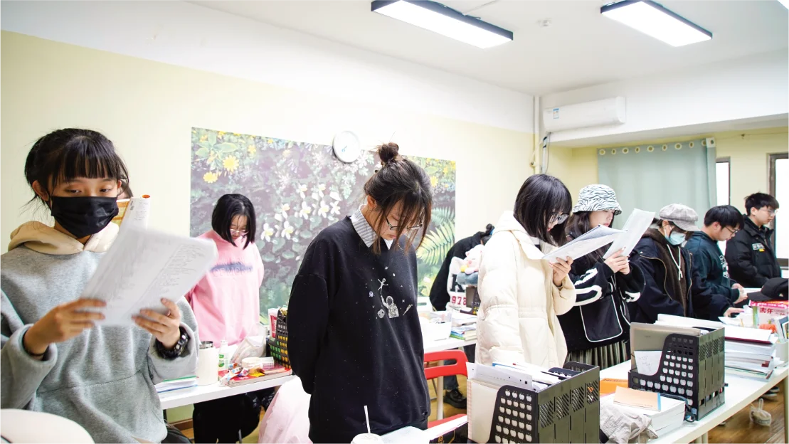 至臻高考学员晨读