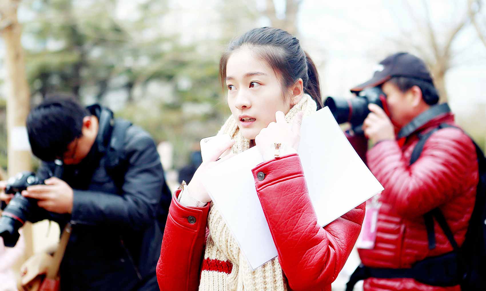 17届表演生王静怡在联考考场前