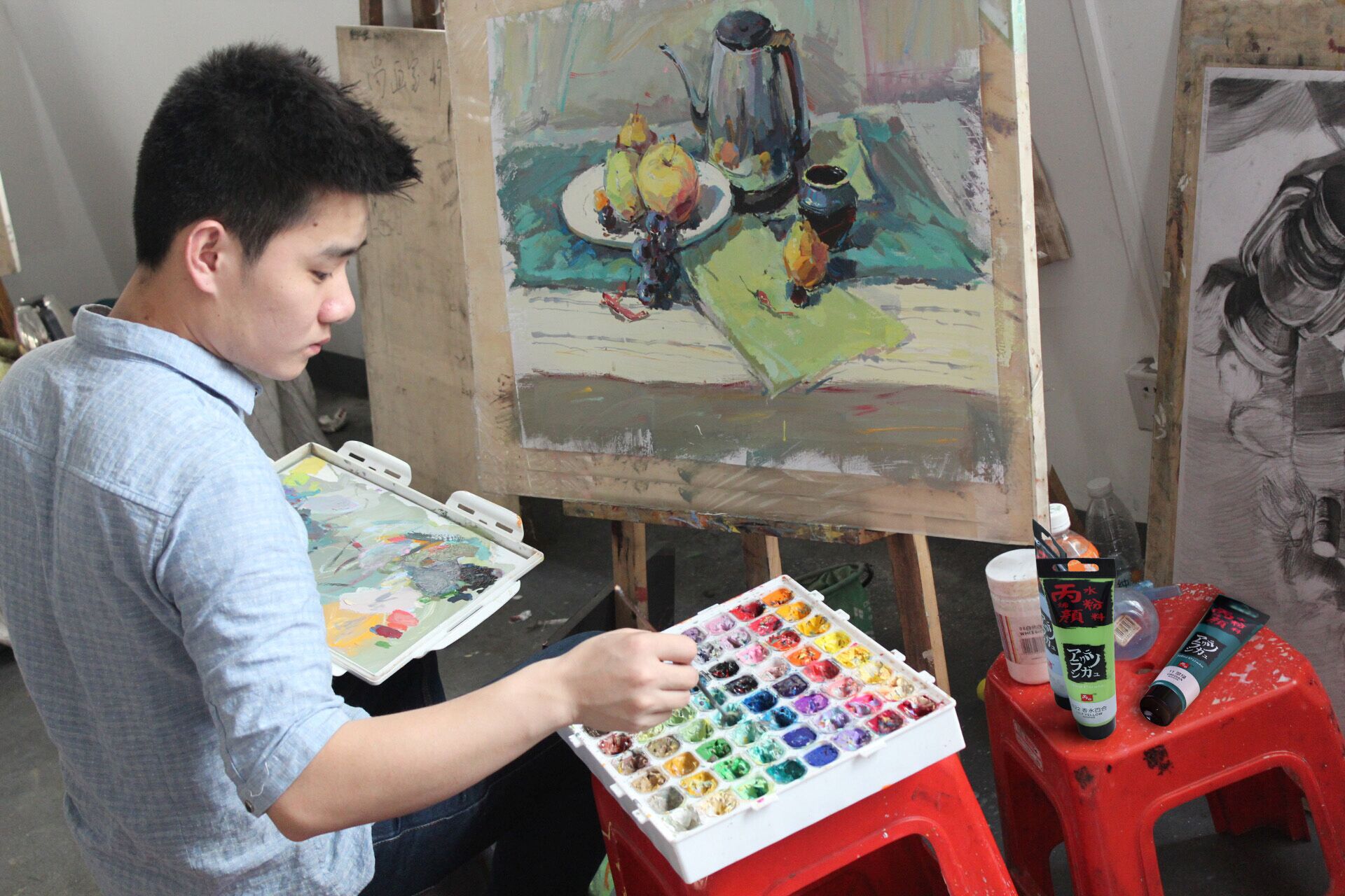 男神在杭州画室的时候